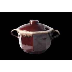 Vintage McCoy Pottery Soup Tureen #226 with Lid BROWN Bean Pot Made in USA